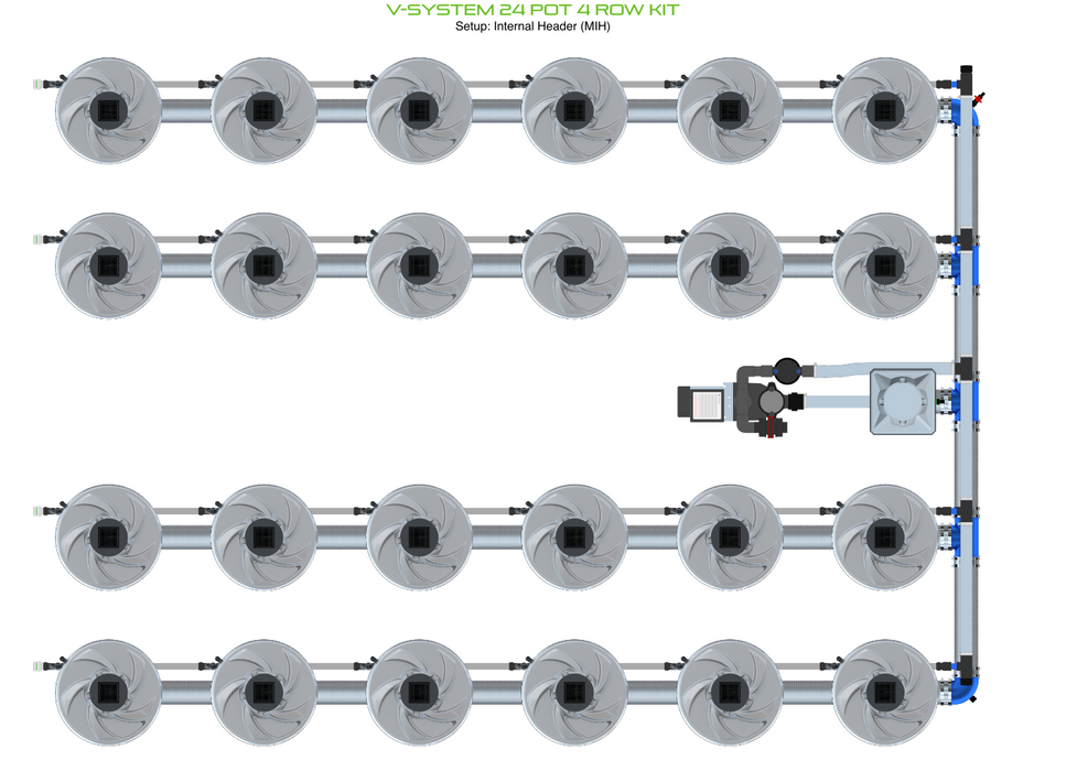 Alien North America V-System 24 Pot 4 Row Kit BD100-0424