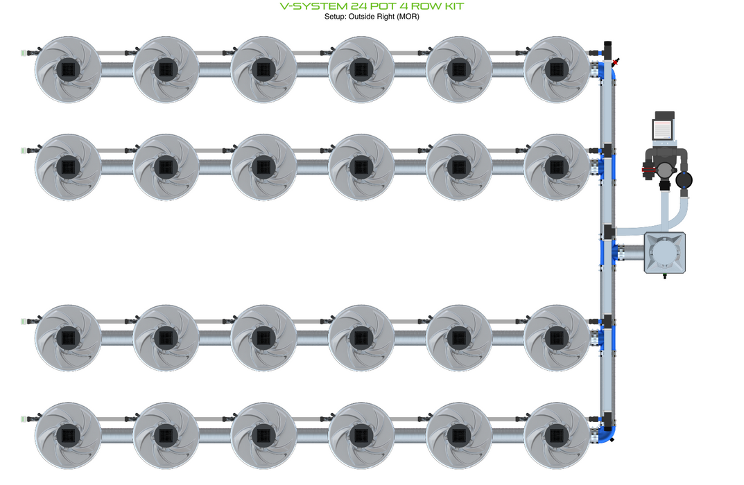 Alien North America V-System 24 Pot 4 Row Kit BD100-0424