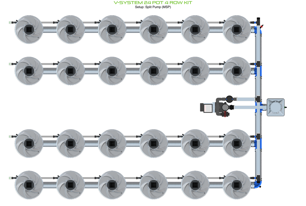 Alien North America V-System 24 Pot 4 Row Kit BD100-0424
