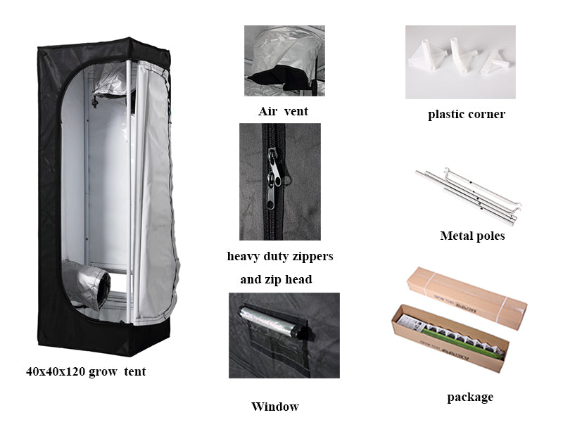 Hydroponic Greenhouse Grow Tent Complete Kit with Built‑In Hydro System