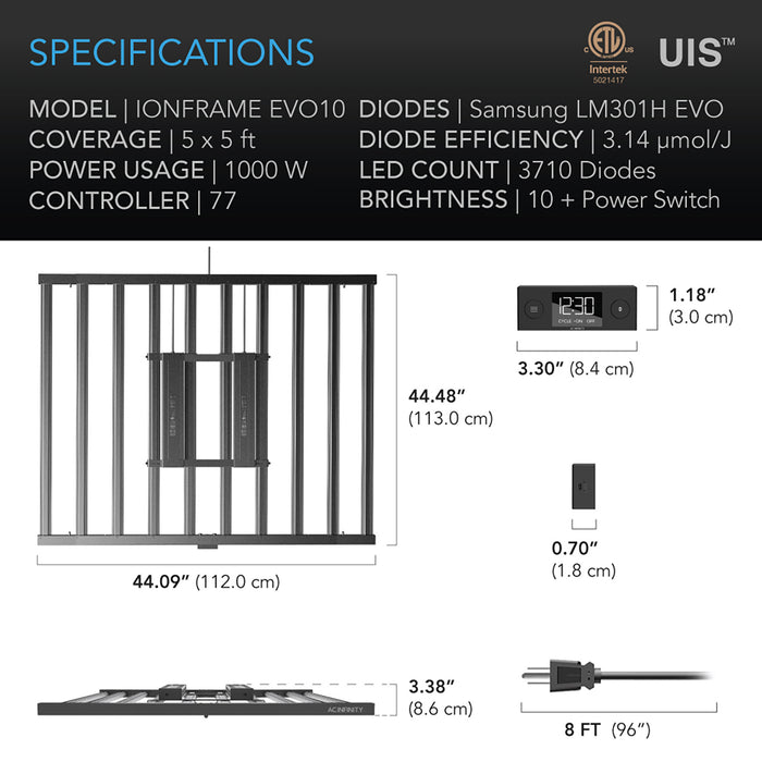 AC Infinity Commercial LED 5x5 ft. AC-IF10K