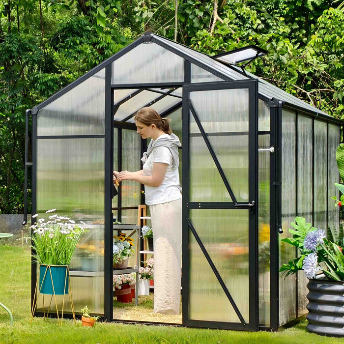Vego Garden Junior Victorian Greenhouse - 6.5ft Wide VGHJV0604PCBK