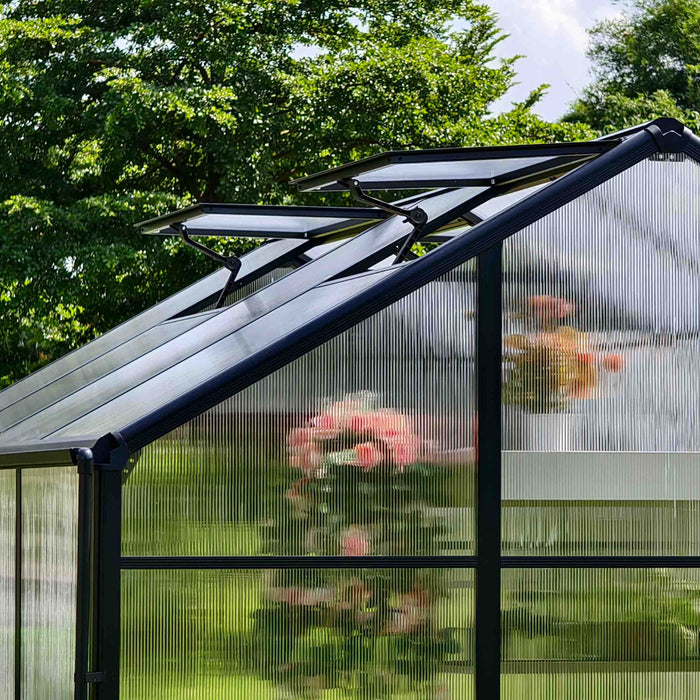 Vego Garden Junior Victorian Greenhouse - 6.5ft Wide VGHJV0604PCBK