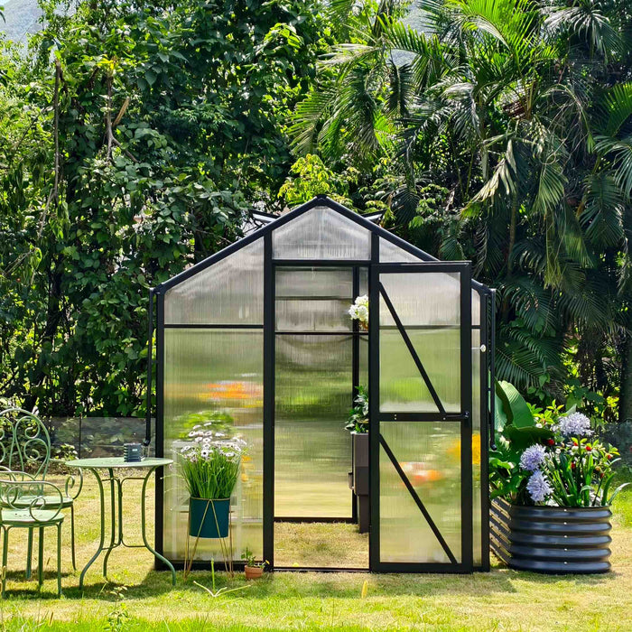 Vego Garden Junior Victorian Greenhouse - 6.5ft Wide VGHJV0604PCBK