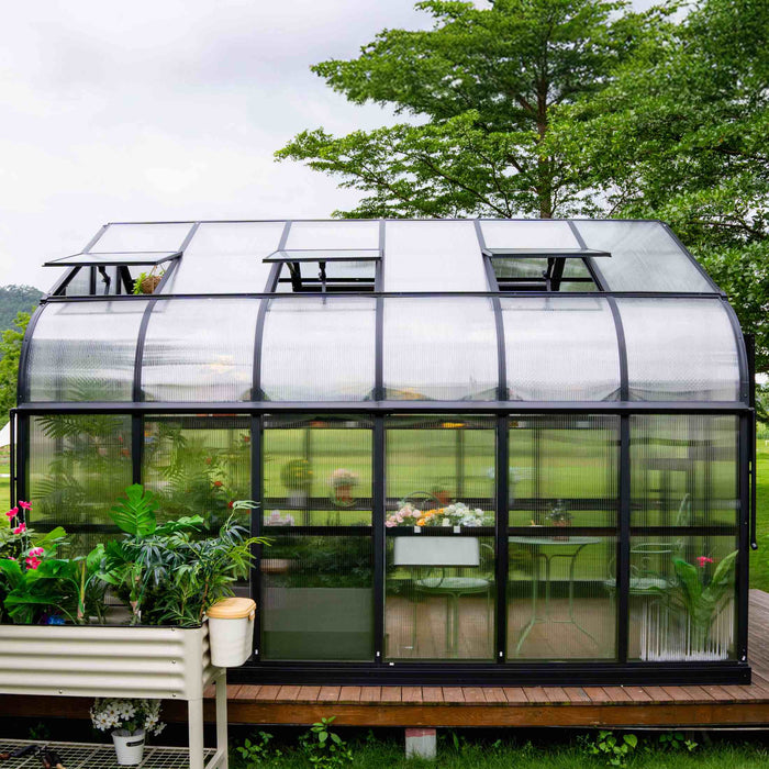 Vego Garden Pacific Greenhouse - 10.5ft Wide VGHP1012PCBK