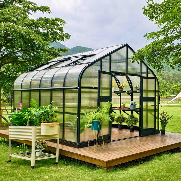 Vego Garden Grand Pacific Greenhouse - 12.5ft Wide VGHP1212PCBK