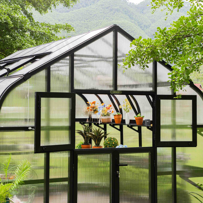 Vego Garden Grand Pacific Greenhouse - 12.5ft Wide VGHP1212PCBK
