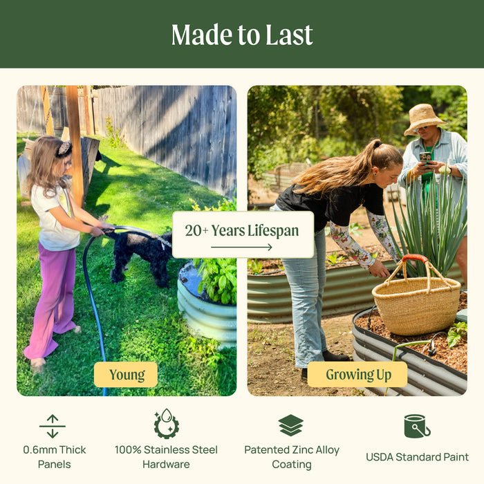 Vego Garden 4-Pack 32"Extra Tall Modular Raised Garden Bed Kit VG-1001