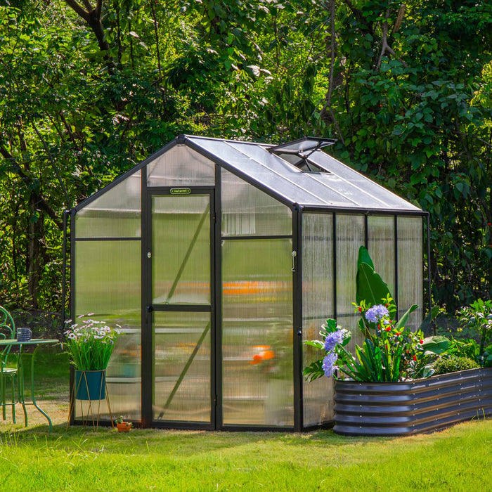 Vego Garden Junior Victorian Greenhouse - 6.5ft Wide VGHJV0604PCBK