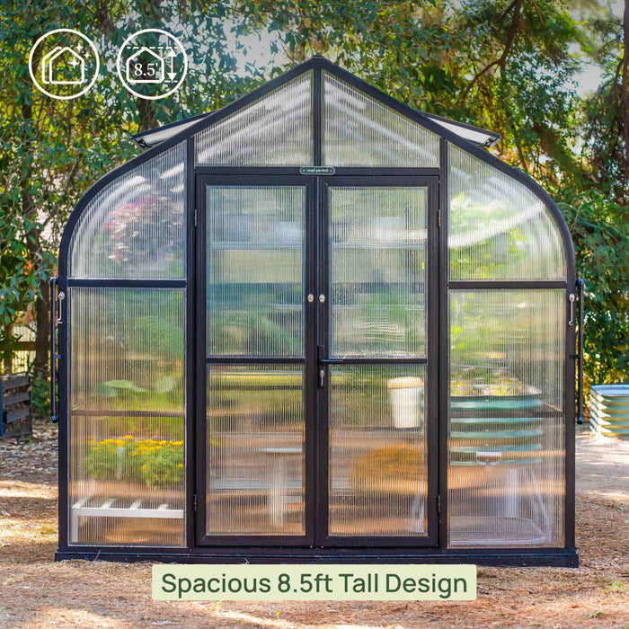 Vego Garden Pacific Greenhouse - 8.5ft Wide VGH0808PCBK