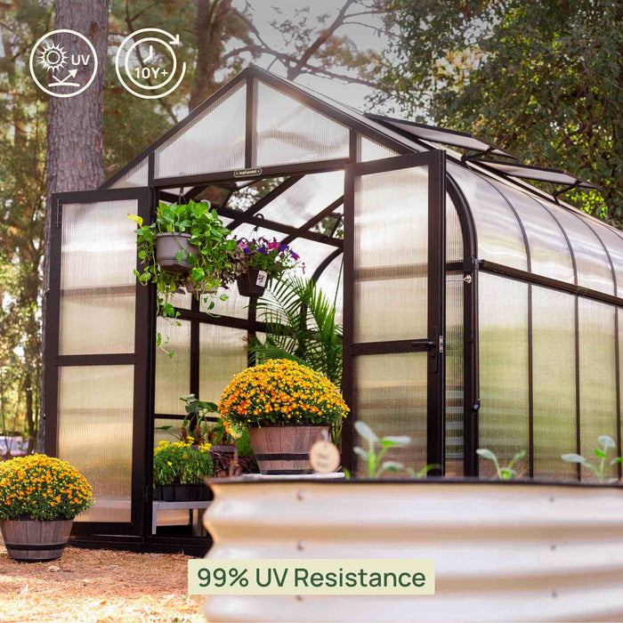 Vego Garden Pacific Greenhouse - 8.5ft Wide VGH0808PCBK