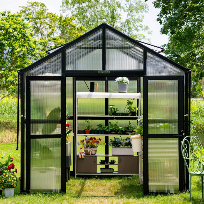 Vego Garden Victorian Greenhouse - 8.5ft Wide VGHV0808PCBK